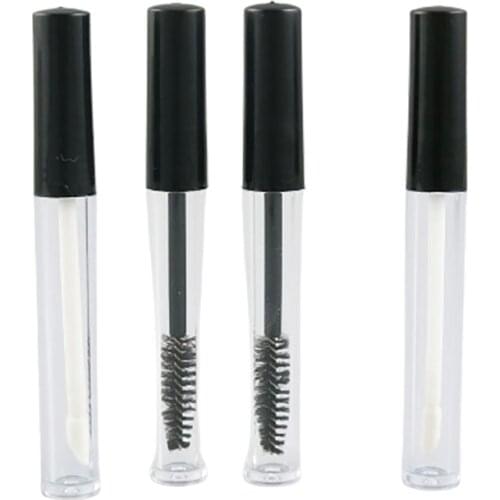 24 x 3ml Mini Transparent Plastic Mascara Tube 1/10 OZ Cosmetic Container 3cc LipStick Tube Container Make Up Empty Tube