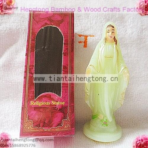 25pcs/pack) 10.5cm cheap plastic religious grow in the dark luminous holy mary statue, CITA LIGHT LADY