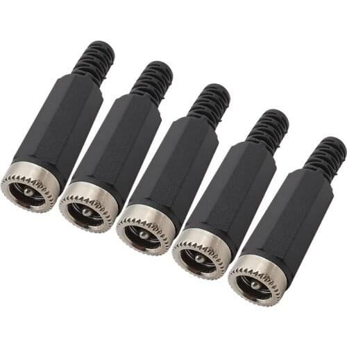 5/10Pcs 5.5 x 2.1mm DC Power Female Jack Welding Wire Connector 5.5*2.1mm DC Plug Socket Assembly Type Adapter for DIY Projects