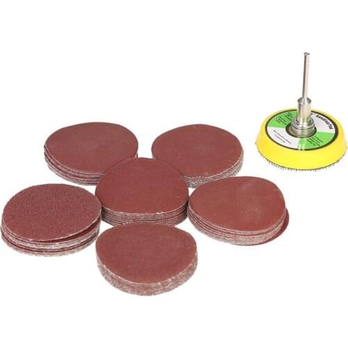60 Pcs Sanding Paper Grinding Wheel With 50Mm Polishing Pad Adapter, Grits Grinding Pad Grit Paper, Size 100, 240, 600, 800, 100