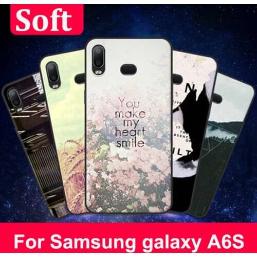 For Samsung galaxy A6S Case SM-G6200 coque Country style soft Silicone phone Case For Samsung A6 S G6200 Protection Shell cover