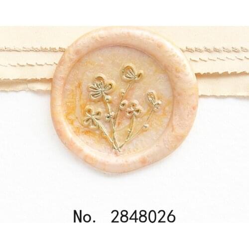 Four-leaf clover Wax seal stamp,Party Wax Seal Stamp Kit invitation seal,gift envelop packing seal,Floral Seal Stamp,Plant stamp