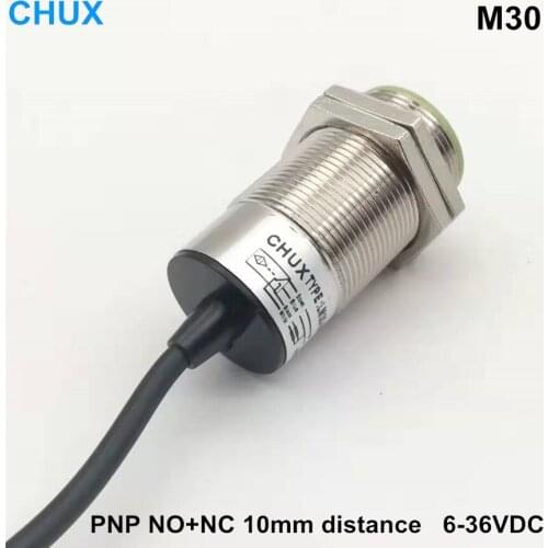 Cylinder Sensor M30 10mm IM30-10-DPC NO+NC 6-36V DC 4wires Flush Inductive Proximity Sensor PNP