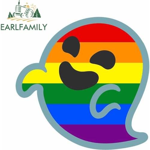 EARLFAMILY 13cm x 12.8cm For Gay Pride Waterproof Car Stickers Custom Printing Decal Sunscreen Scratch-Proof Decoration