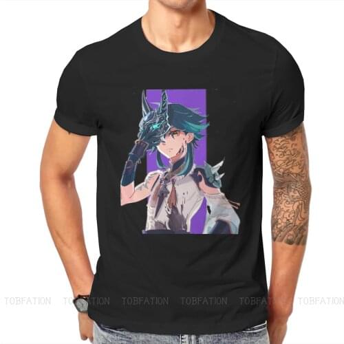 Genshin Impact Game Xiao T Shirt Classic Graphic High Quality Tshirt Oversized O-Neck Short Sleeve