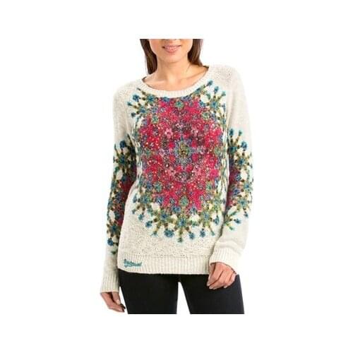 Spanish long sleeve printed Sequin sweater
