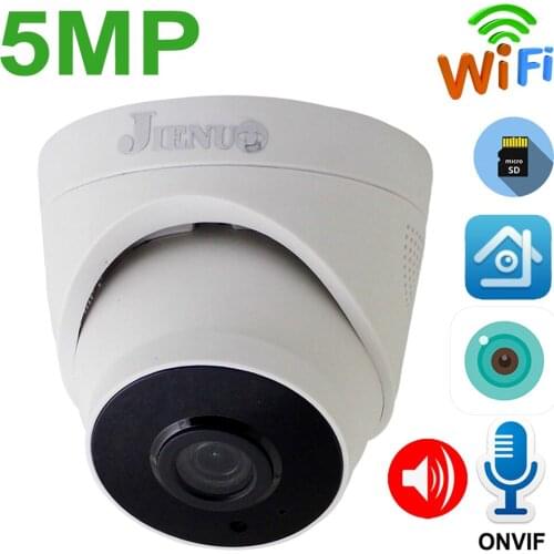 JIENUO 5MP IP Camera Wireless Two-Way Voice Intercom Cctv Security Surveillance ICSee Infrared Night Cam Wifi Audio Home Camera