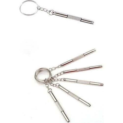 Mini Keychain Screwdriver Mobile Eyeglass Sunglasses Watch Repair Kit Tool Tools Key Chain LX7296