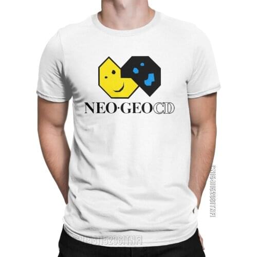 Men T-Shirt Neo Geo CD Logo Fashion Cotton Tees Classic Short Sleeve T Shirts Crewneck Clothing Summer