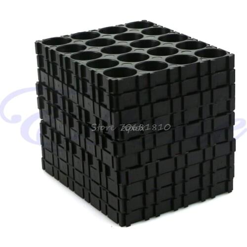 SET 4x Black 18650 Battery 4x5 Cell Spacer Radiating Shell Pack Plastic Heat Holder
