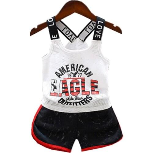 New Summer Baby Girl Clothes Fashion Children Vest Shorts 2Pcs/Sets Toddler Active Costume Boys Sport Clothing Kids Tracksuits