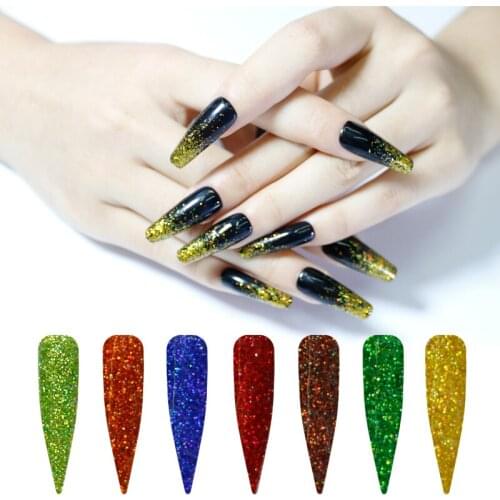 24Jars Chunky Hexagon Nail Art Glitter 3D Mix Size Colors Glitter Sequins Powder Rainbow Holographic Nail Pigment Flakes Glitter