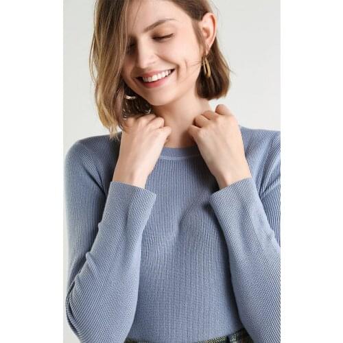 Obrix Slim Fit Light Sweet Sweatshirt Thin Casual Style O-Neck Full Sleeve Korean Fashion Pullover For Women