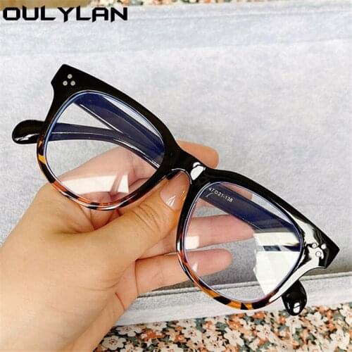 Oulylan Anti Blue Light Glasses Frame Women Men Fashion Computer Eyeglasses Square Blue Light Blocking Spectacle Frames