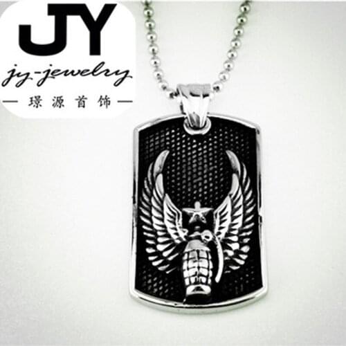 Bomb shape army pendant Titanium steel metal pendant mans' jewelry womens' jewelry pendant for punk wholesale