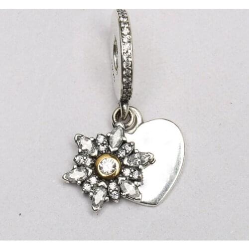 S925 Pendant DIY Jewelry Snowflake Heart You Keep Me Warm Dangle Charm fit Lady Bracelet Bangle Lady Gift