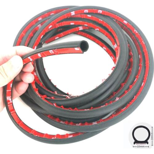 2M / 4M Car Door Weatherstrip Small D Weather Strip Car Rubber Strip Seal Epdm Seal Auto Rubber Car Door Anti Noise Seals