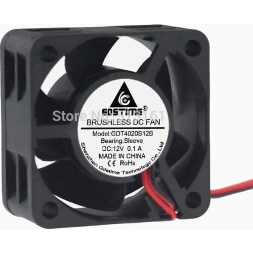 5PCS Gdstime 4020 12V 2Pin 40x40x20mm 40mm DC Cooling Cooler Fan