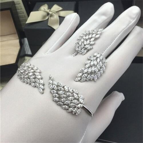 Handmade Angel wings Diamond cz Ring 925 sterling silver Bijou Engagement Wedding band Rings for Women Gemstones Party Jewelry