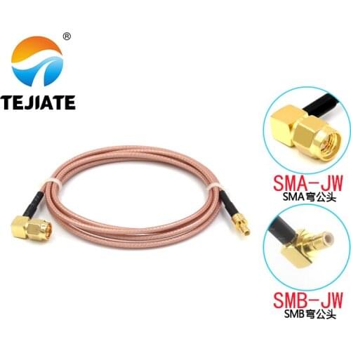 1PCS TEJIATE Adapter Cable SMB To SMA Type SMB-JW Convert SMA-JW 8-90CM 1M 1.5M 2M Length Connector RG316 Wire