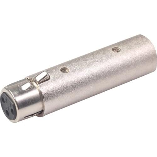 Zinc Alloy 3 Pin Female to 5 Pin XLR Male Audio Adapter Connector