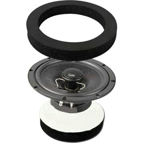 4pcs Auto Sound Insulation Cotton Ring Seal Horn Speaker Sound Insulation Circle 6.5" for Car F-Best