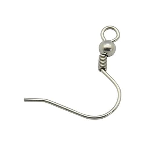 500pcs 304 Stainless Steel Earring Hooks for Jewelry Making Accessory, Size: about 15mm wide, 20mm long, 3mm thick, hole: 2mm
