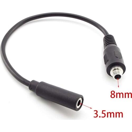 1pcs 3.5mm Aux Cable Audio Cable Stereo Female to Screw Female Extension Cable 23cm Power Line With a Screw Nut For Headphone