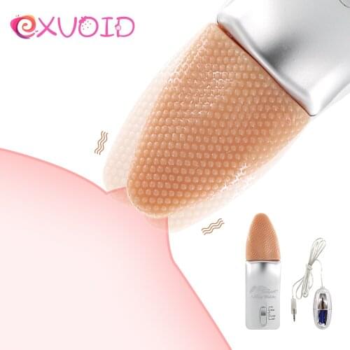 EXVOID Double Tongue Jump Egg Dildo Sex Shop Clitoris Stimulator Sex Toys for Couples Tongue Oral Licking Vibrators Vibrator