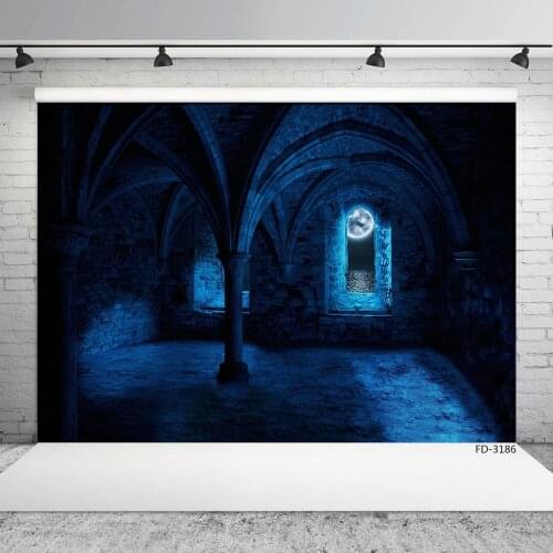 Photographic Backgrounds Vintage Brick House Moonlight Vinyl Photophone Backdrop for Children Portrait Photocall Photo Studio