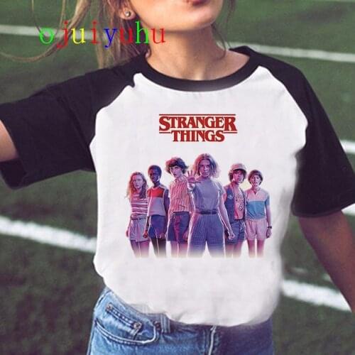 Stranger Things Upside Down Graphic T Shirt Women Harajuku Eleven Anime T-shirt Ullzang Funny Cartoon Tshirt 90s Top Tees Female
