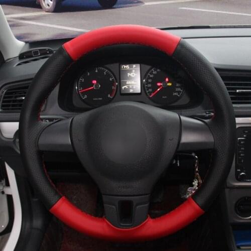 Artificial Leather Car Steering Wheel Cover for Volkswagen VW Sharan Passat Variant EOS Amarok California Caravelle