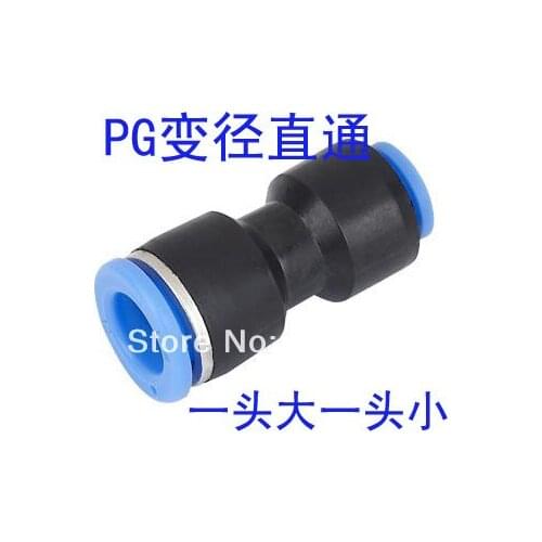 Changed Thread Pneumatic fittings Straight Reducer Connector PG6-4/PG8-6/PG10-8/PG12-10/PG8-4/PG10-6/PG12-8/PG12-10/PG16-12