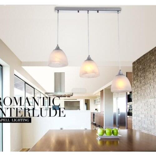 Modern glass chandelier lamp dining room E27 led bulb Chandeliers living room 3 head modern led lustre Chandeliers lighting