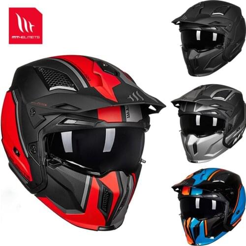 MT Full Face Motorcycle Helmet DOT ECE Approved Personality Modular Removable Chin Motocross Helmets Dirt Bike Cascos Moto