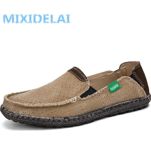 New Men Canvas Shoes Fashion Men Casual Shoes Comfortable Breathable Men Loafers Outdoor Slip On Shoes For Male Chaussure Homme