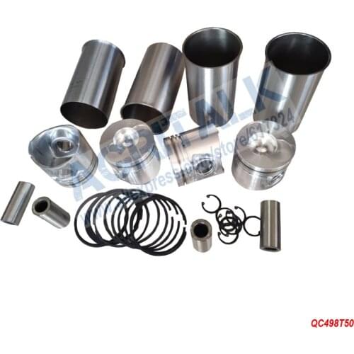 Set of pistons group for Quanchai engine QC498T50, for Foton Lovol series tractor use, part number