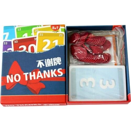 New 3-7 Player Funny Board Game No Thanks Board Game For Family/Party/Friend Send Children Gift