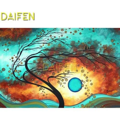 Full Square Diamond embroidery waves Full Round Diamond mosaic wind birds DIY 3D Diamond painting Cross stitch tree and sunrise