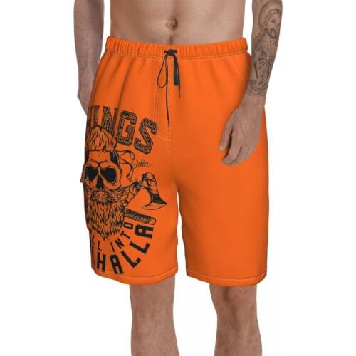 Causal Vikings Fall Into Valhalla Vikings Valhalla, Norse, Rollo Breathable Quick Dry Funny Joke Male Shorts