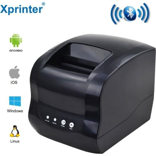 Xprinter 365B Thermal Label Barcode Pos Printer 80MM Receipt Sticker Printing Machine Bluetooth 127MM/S for Android IOS Windows
