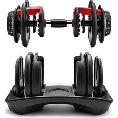 Professional Adjustable Dumbbell Mens Home Automatic 1PCS 24Kg 41Kg Weight Lifting Workout Triceps Gym Fitness Exercise