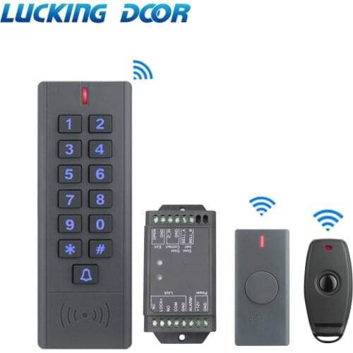 RFID Password Keypad Wireless Remote Control Open Lock 125KHZ Wireless Door Access Control System Kit Proximity Card Reader