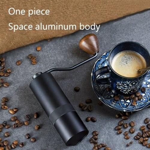Manual Coffee Grinder 12 Adjustable Stainless Steel Burr Mill Portable Hand Crank Coffee Bean Grinders for Espresso Gift