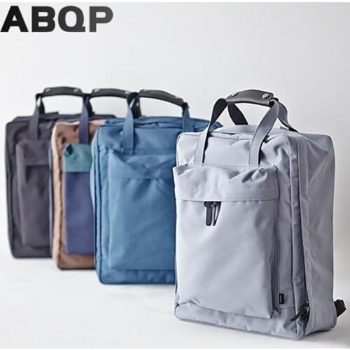 ABQP Large Capacity Travel Backpack Bags For Women Independent Shoe Pocket Nylon Womens Backpack Solid Hiking Girls Backpack