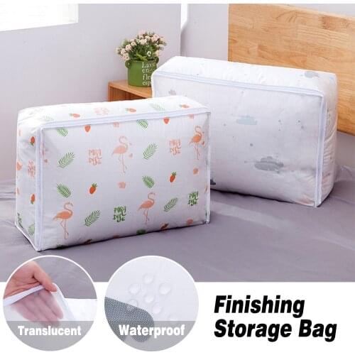 Quilt Pillow Blanket Organizer Foldable Storage Bag Clothes Quilt Closet Organize Clothing Sorting Bag Storage Box Organizer