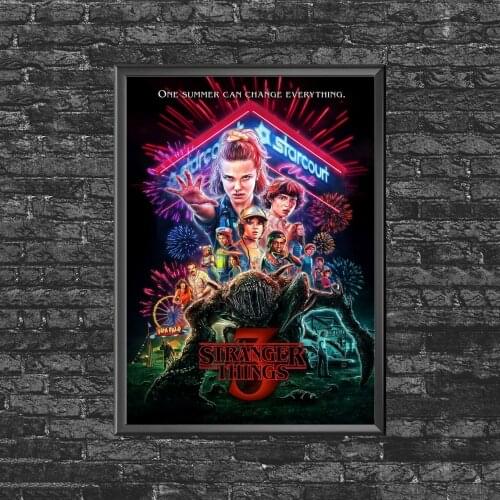 Stranger Things - Season Three Movie Poster Canvas Art Print Wall Painting Home Decoration (No Frame)