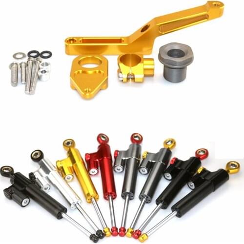 Motorcycle cnc Universal Stabilizer Damper Complete Steering Mounting Bracket For KAWASAKI ZX6R 2009-10-11-12-13-14-15-2016