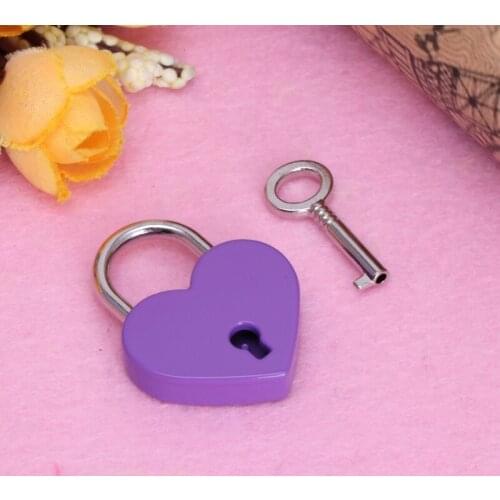 Heart Shape Vintage Old Antique Style Mini Archaize Padlocks Key Lock With key L4MB