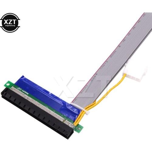 High Quality 18cm PCI-E Express 1X to 16X Flexible Riser Card Adapter Extender Cable for 1U and 2U Case for Computer
